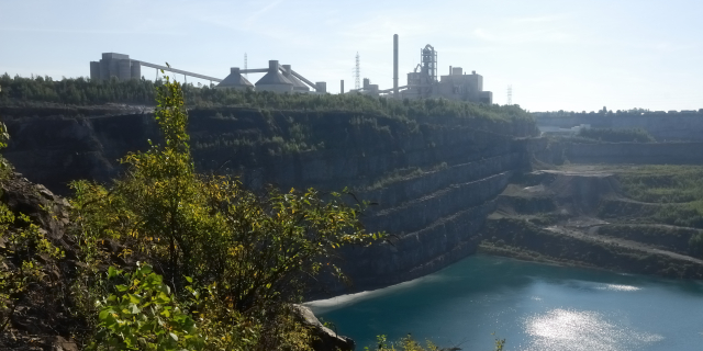Aggregate quarry Gaurain, Belgium
